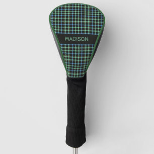 Funda Para Palo De Golf Patrón de nombre personalizado / Tartán