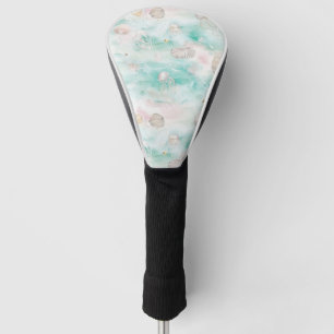 Funda Para Palo De Golf Patrón de olas y conchas del océano Aqua (12)