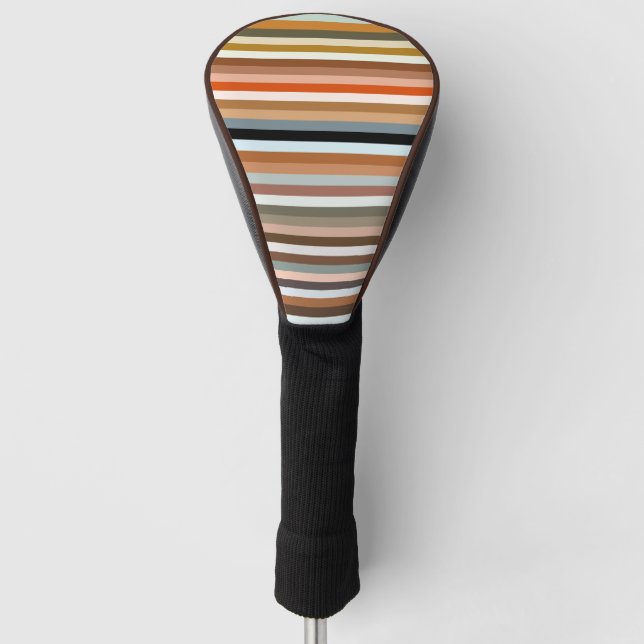 Funda Para Palo De Golf Patrón de rayas multicolor (Anverso)