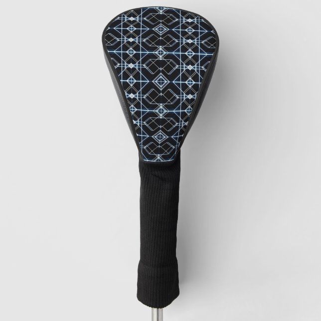 Funda Para Palo De Golf Patrón de red neón futurista (Anverso)
