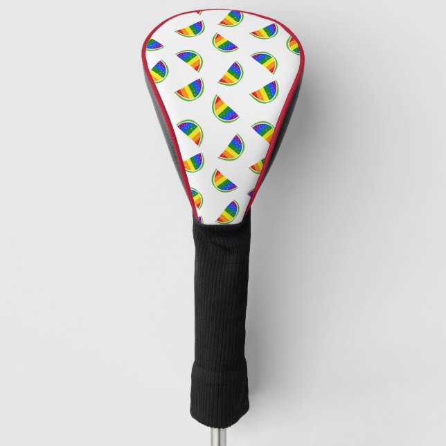 Funda Para Palo De Golf Patrón de sandía arco iris (Anverso)