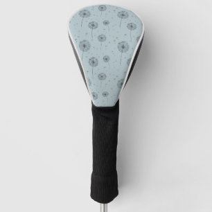 Funda Para Palo De Golf Patrón de Semilla de Diente de León Minimalista Az