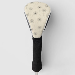 Funda Para Palo De Golf Patrón de Semilla de Diente de León Minimalista Be