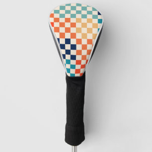 Funda Para Palo De Golf Patrón de tablero de cheques coloreados