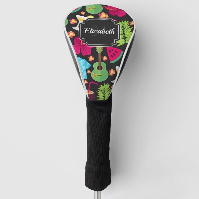 Funda Para Palo De Golf Patrón de verano de Hawái (Anverso)