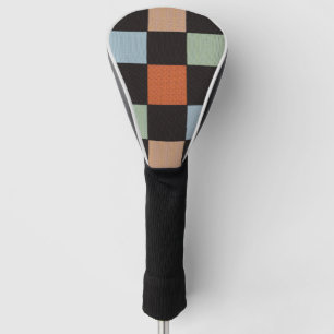 Funda Para Palo De Golf Patrón de verificador de vintage de semitono