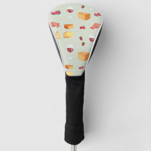 Funda Para Palo De Golf Patrón de Vino y Queso