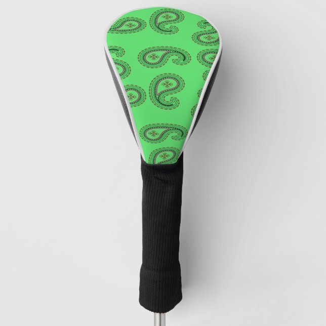 Funda Para Palo De Golf Patrón decorativo de paisajes en verde (Anverso)