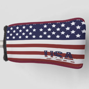 Funda Para Palo De Golf Patrón estadounidense de bandera de Estados Unidos