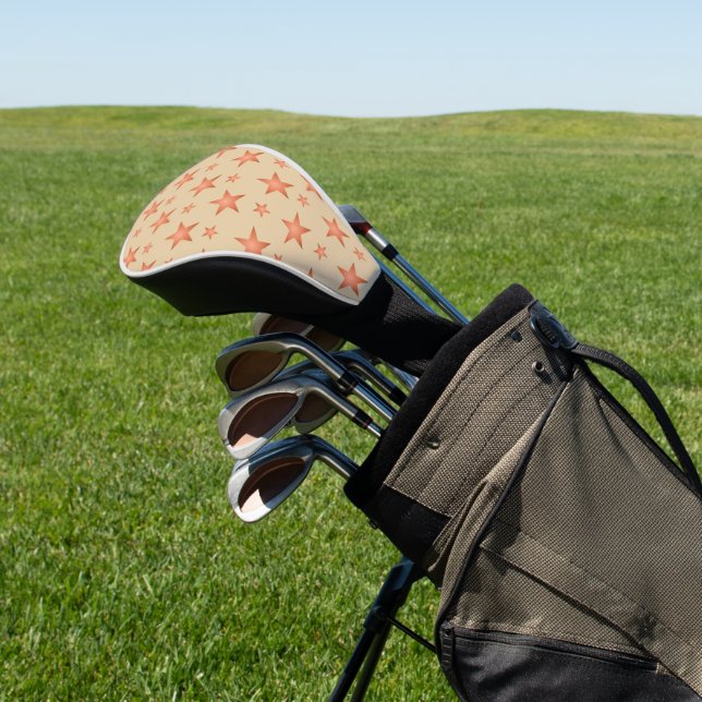 Funda Para Palo De Golf Patrón estrellado en gradiente naranja terracota  (In Situ)