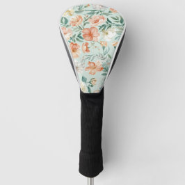 Funda Para Palo De Golf Patrón floral azul de acuarela de prado de flores 
