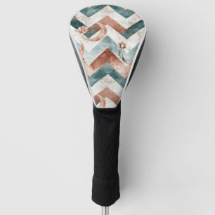 Funda Para Palo De Golf Patrón Floral Chevron Luna Rústica (5)