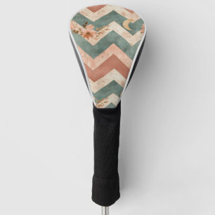 Funda Para Palo De Golf Patrón Floral Chevron Luna Rústica (6)