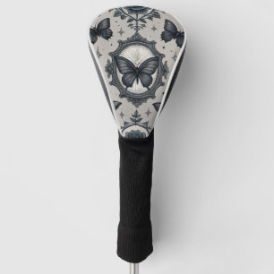 Funda Para Palo De Golf Patrón floral de mariposa gótica (2)