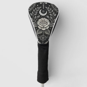 Funda Para Palo De Golf Patrón floral de mariposa gótica (4)