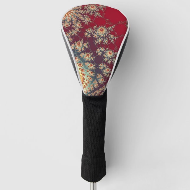 Funda Para Palo De Golf Patrón floral espiral (Anverso)