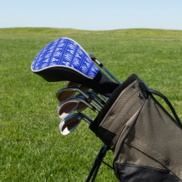 Funda Para Palo De Golf Patrón griego árabe-mediterráneo azul