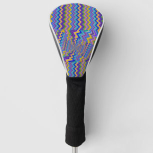 Funda Para Palo De Golf Patrón multicolor en funda de cabeza de golf