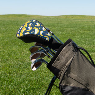 Funda Para Palo De Golf Patrón ovino, oveja durmiente, luna, tu nombre