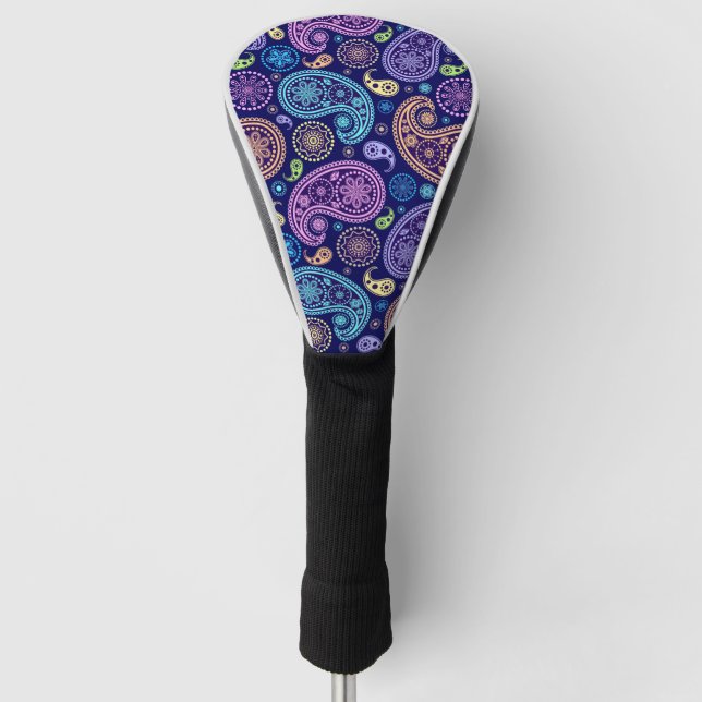 Funda Para Palo De Golf Patrón Paisley moderno (Anverso)