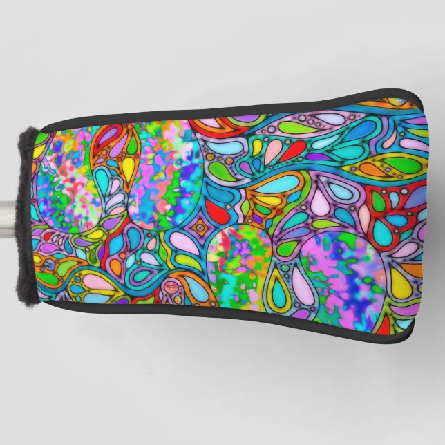 Funda Para Palo De Golf Patrón Pintado A Mano Y Digitalmente Art 54 (Anverso)