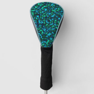 Funda Para Palo De Golf Patrón resumen azul y verde