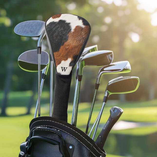 Funda Para Palo De Golf Patrón ruso-occidental de Piel de vaca con monogra (Subido por el creador)