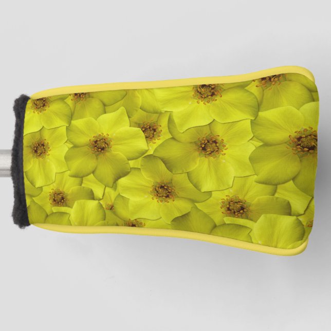 Funda Para Palo De Golf Patrón sin soldadura de Shrubby Cinquefoil (Anverso)
