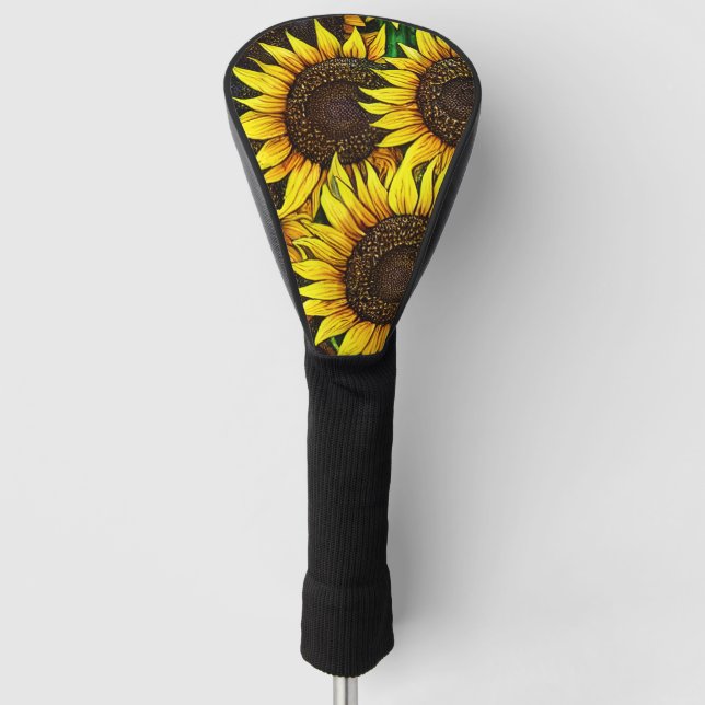Funda Para Palo De Golf Patrón Sunflower Grande Sunny (Anverso)