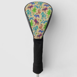 Funda Para Palo De Golf Patrón tribal primista de cultura africana mexican