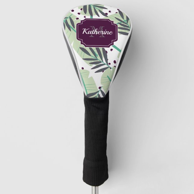 Funda Para Palo De Golf Patrón tropical corto (Anverso)