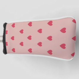 Funda Para Palo De Golf Patrón Y2K De Corazón Retro Rosa Con Fondo Rosa