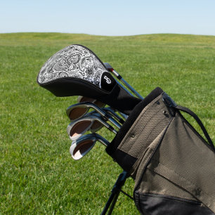 Funda Para Palo De Golf Pausa floral blanca