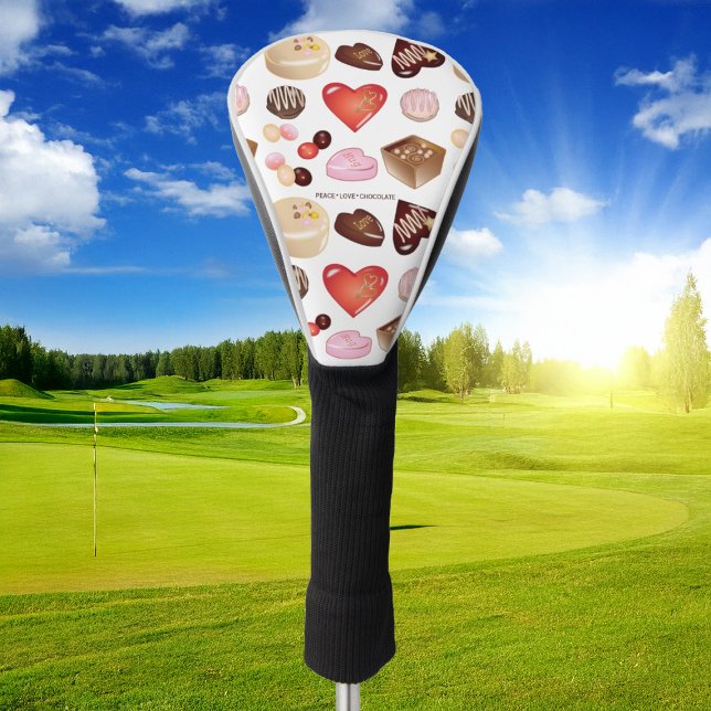 Funda Para Palo De Golf Paz personalizada Amor Chocolate Candy Heart (Subido por el creador)