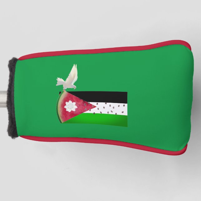 Funda Para Palo De Golf Peace Dove Palenstine Watermelon (Anverso)