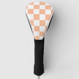 Funda Para Palo De Golf Peach Fuzz Checkered Gingham Pattern