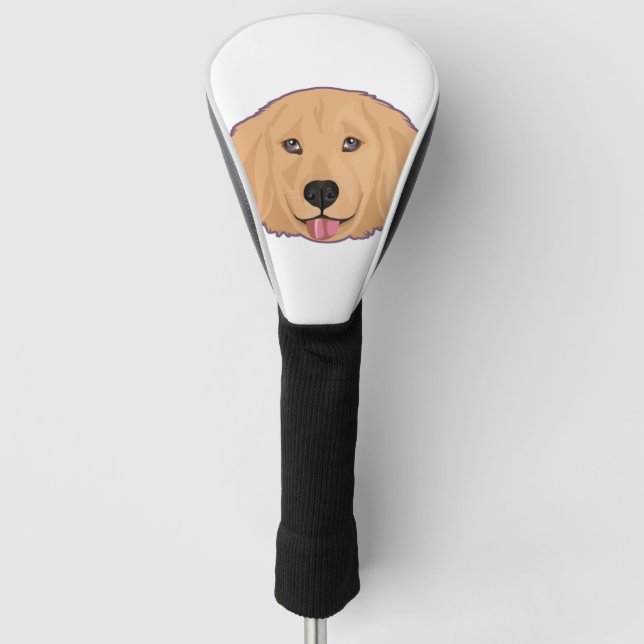 Funda Para Palo De Golf Pegatina de Golden Retriever (Anverso)