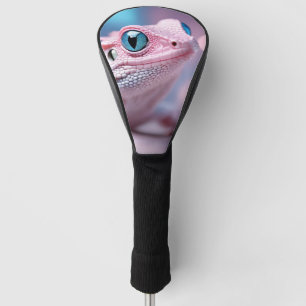 Funda Para Palo De Golf Pequeño lagartito rosado con ojos azules grandes