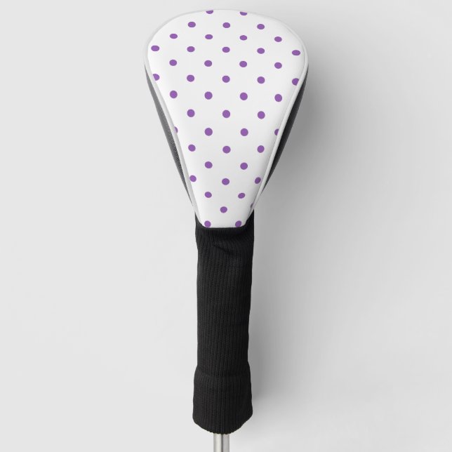 Funda Para Palo De Golf Pequeño modelo de lunares: Púrpura (Anverso)