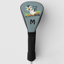 Funda Para Palo De Golf Pequeño pájaro retro lindo llevado para birdie con