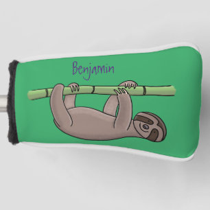 Funda Para Palo De Golf Pereza sonriente suave en el ilustracion personali