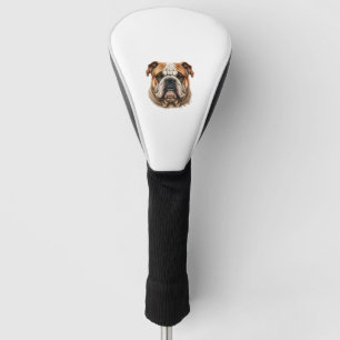 Funda Para Palo De Golf Perfil de bulldog inglés lindo y realista