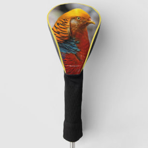 Funda Para Palo De Golf Perfil de un faisán dorado rojo