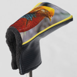 Funda Para Palo De Golf Perfil de un faisán dorado rojo