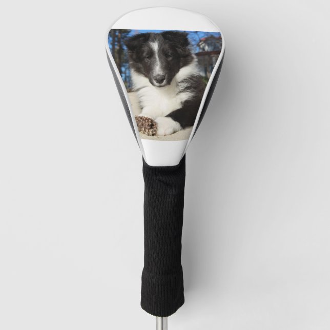 Funda Para Palo De Golf perrito blanco y negro de shap (Anverso)