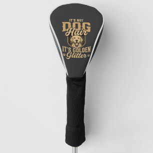 Funda Para Palo De Golf Perrito de pelo dorado divertido con purpurina