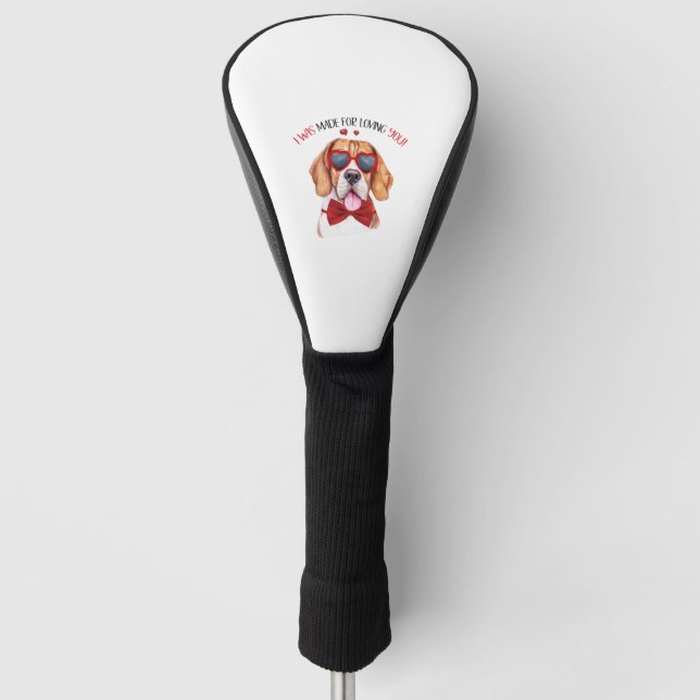 Funda Para Palo De Golf Perro Beagle hecho para amarte (Anverso)