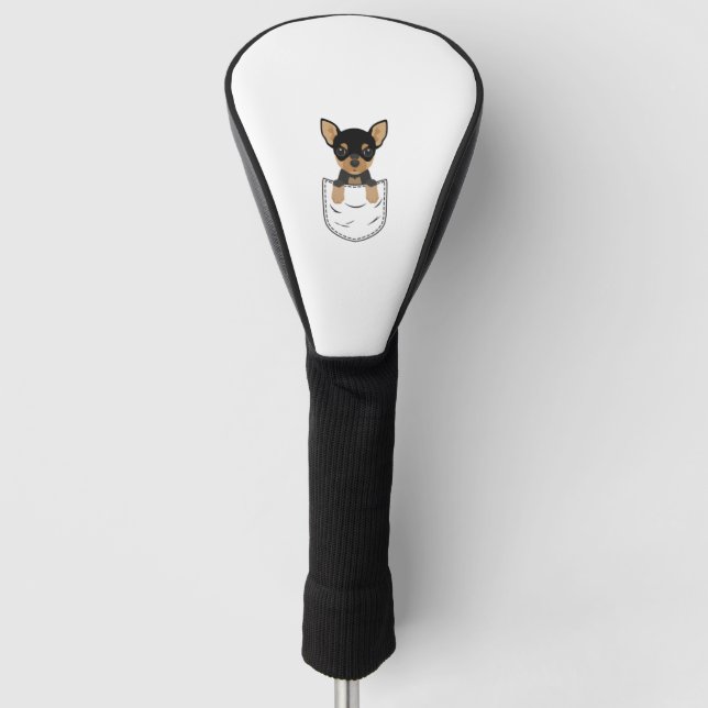 Funda Para Palo De Golf Perro chihuahua en bolsillo (Anverso)