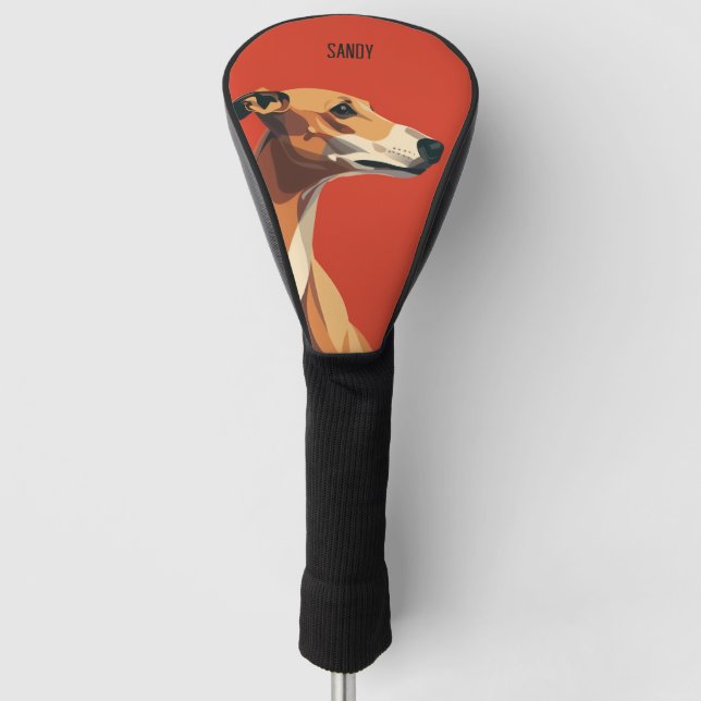 Funda Para Palo De Golf Perro de Greyhound (Anverso)