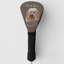 Funda Para Palo De Golf Perro de Labradoodle Cute Personalizado